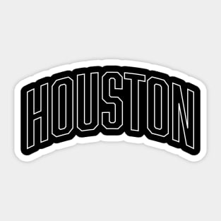 Houston Outline White Sticker